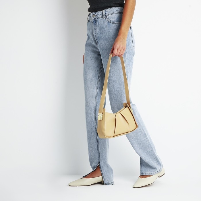 Сумка на молнии, цвет бежевый Сумка на молнии, цвет бежевый