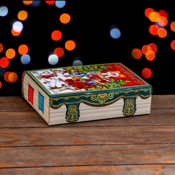 Новый год. Подарочная коробка Новый год. Подарочная коробка "Квартет" 19 х 7 х 25 см.