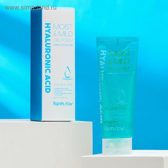 Пенка для лица FarmStay, очищающая, с гиалуроновой кислотой и AHA, BHA кислотами, 200 мл Пенка для лица FarmStay, очищающая, с гиалуроновой кислотой и AHA, BHA кислотами, 200 мл