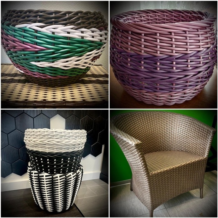 Ротанг искусственный гладкий 7 мм 100 м полутрубка (синий) Ротанг искусственный гладкий 7 мм 100 м полутрубка (синий)