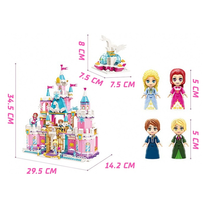 Конструктор Принцессы «Королевский замок», 4 минифигуры и 801 деталь Конструктор Принцессы «Королевский замок», 4 минифигуры и 801 деталь