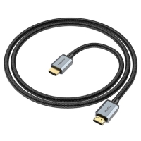 Кабель видео Hoco US03, HDMI 2.0, HDMI(m)-HDMI(m), 1 м, чёрный