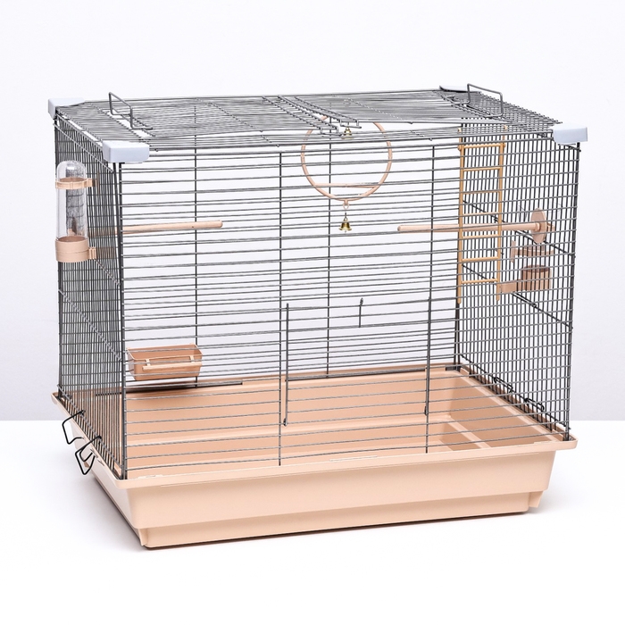 Клетка для птиц Клетка для птиц "Пижон" №104, разборная, 1 секция, 58 х 40 х 48см, бежевая