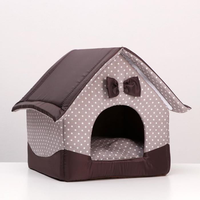Домик  Домик "Звездочки", 34 х 32 х 37 см, коричневый