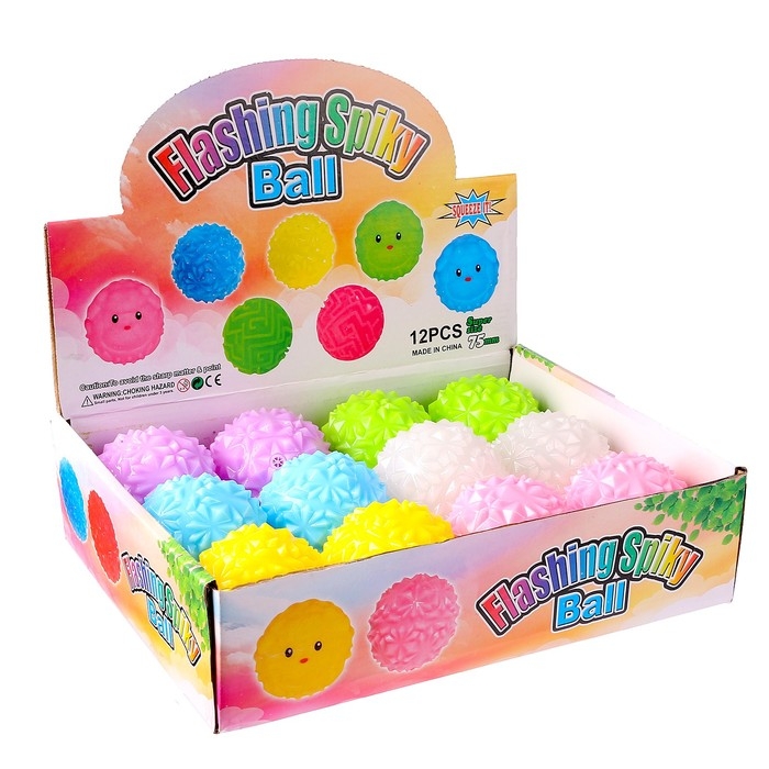 Мяч световой «Грань» с пищалкой, цвета МИКС Мяч световой «Грань» с пищалкой, цвета МИКС