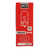 Лампа автомобильная AVS Vegas, W5W, 12 В, набор 10 шт