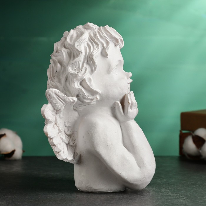 Фигура Фигура "Ангелочек лежит" белый, 21х10х20см