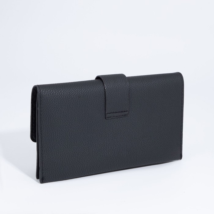 Сумка-клатч на магните, длинный ремень, цвет чёрный Сумка-клатч на магните, длинный ремень, цвет чёрный