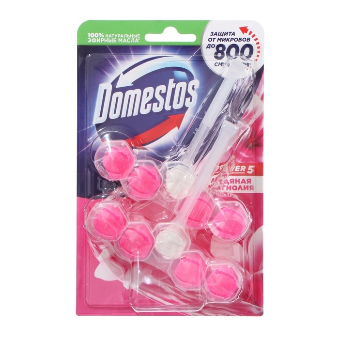 Блок для очищения унитаза Domestos Power 5 Duo «Ледяная магнолия», 2 шт. по 55 г Блок для очищения унитаза Domestos Power 5 Duo «Ледяная магнолия», 2 шт. по 55 г
