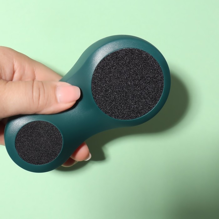 Пилка для ног, 2 в 1, наждачная, 13 × 7 см, цвет зелёный Пилка для ног, 2 в 1, наждачная, 13 × 7 см, цвет зелёный