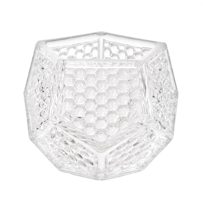 Подсвечник стекло на 1 свечу Подсвечник стекло на 1 свечу "Додекаэдр" прозрачный 6х8х7,5 см