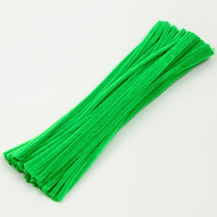 Проволока с ворсом для поделок и декорирования, набор 50 шт., цвет светло-зелёный Проволока с ворсом для поделок и декорирования, набор 50 шт., цвет светло-зелёный