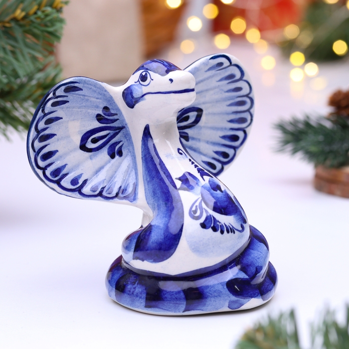 Новый год. Сувенир символ года Новый год. Сувенир символ года "Змея Касси", гжель