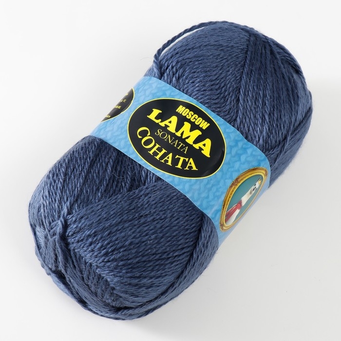 Пряжа Пряжа "Соната" акрил 50%, шерсть п/т 50% 250м/100гр (022 джинса)