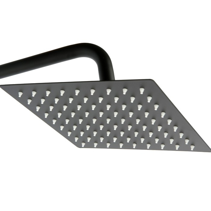 Душевая система ZEIN ZS-65BL, смеситель, троп. и ручная лейка квадрат, нерж. сталь, черный Душевая система ZEIN ZS-65BL, смеситель, троп. и ручная лейка квадрат, нерж. сталь, черный