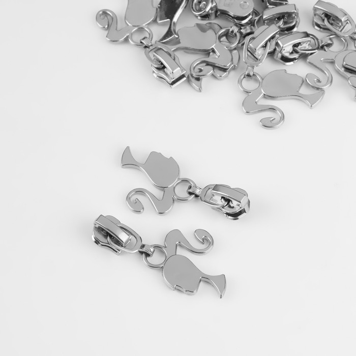 Бегунок автоматический для металлической молнии, №3, декоративный «Кукла», 10 шт, цвет никель Бегунок автоматический для металлической молнии, №3, декоративный «Кукла», 10 шт, цвет никель