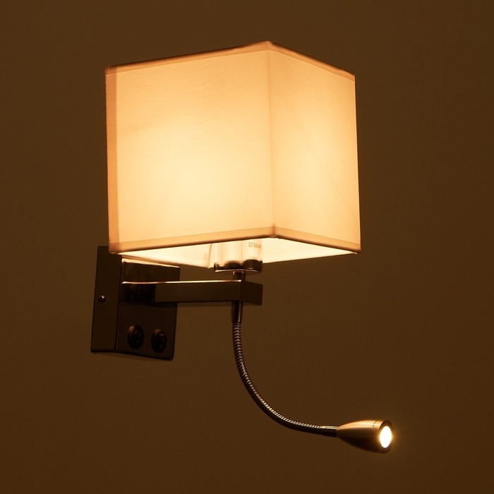 Бра 2236/1WT E27 40Вт бело-хромовый 17х21х45 см