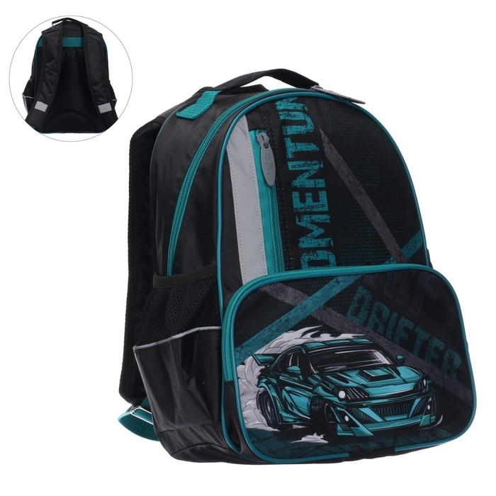 Рюкзак школьный, 37 х 26 х 13 см, эргономичная спинка, Calligrata ОРТ Рюкзак школьный, 37 х 26 х 13 см, эргономичная спинка, Calligrata ОРТ "Тачка"