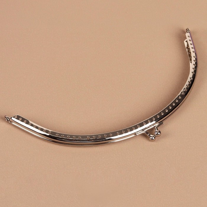 Фермуар пришивной «Полукруг», 20 см, цвет серебряный Фермуар пришивной «Полукруг», 20 см, цвет серебряный