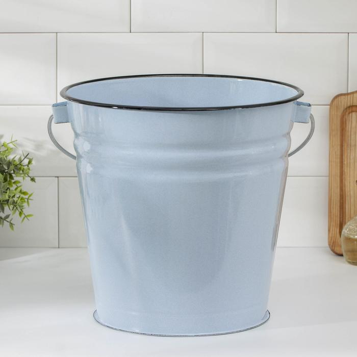 Ведро эмалированное, 12 л, цвет голубой Ведро эмалированное, 12 л, цвет голубой