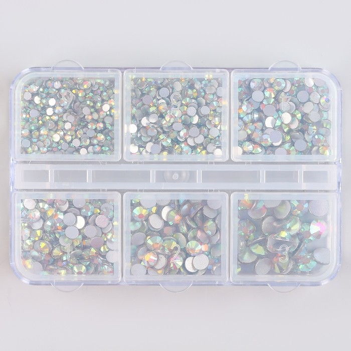 Набор страз «Стёклышко», 6 размеров — от 1,9 до 4,6 мм Набор страз «Стёклышко», 6 размеров — от 1,9 до 4,6 мм