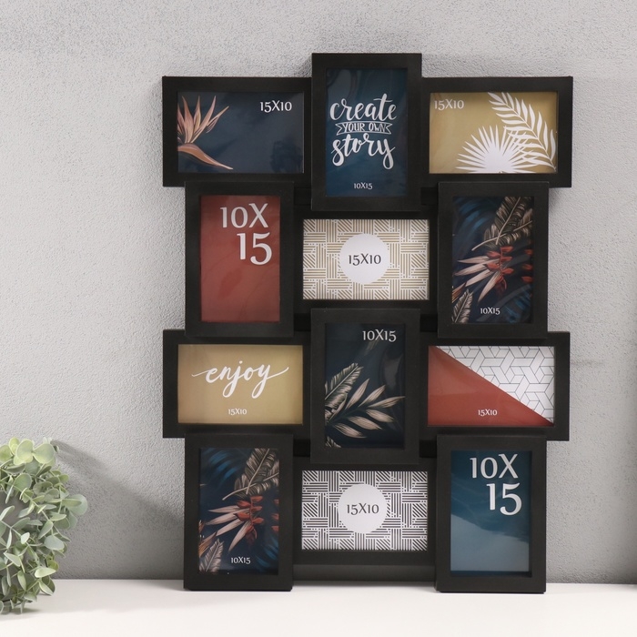 Фоторамка на 12 фото  Фоторамка на 12 фото "Коллаж воспоминаний" 10х15 см (58,5х45 см)