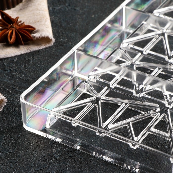 Форма для шоколада «Лайни», 20×12×2,5 см, 4 ячейки 8,5×4,2×1 см, цвет прозрачный Форма для шоколада «Лайни», 20×12×2,5 см, 4 ячейки 8,5×4,2×1 см, цвет прозрачный