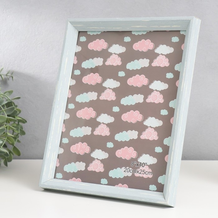 Фоторамка пластик 20х25 см Фоторамка пластик 20х25 см "Скандинавия" серо-голубая 27,6х22,5 см