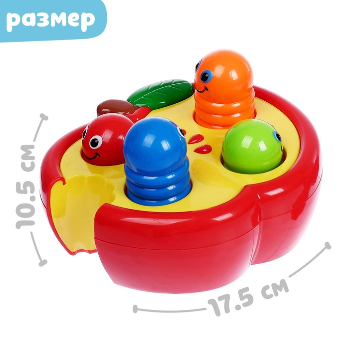 Развивающая игрушка «Стучалка Червячки» с молотком Развивающая игрушка «Стучалка Червячки» с молотком