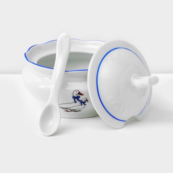 Сервиз фарфоровый столовый &laquo;Гуси&raquo;, 48 предметов