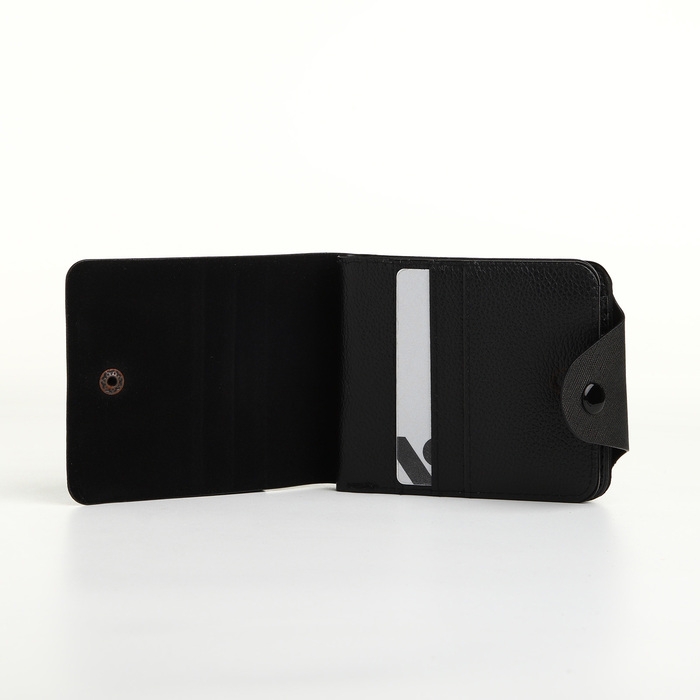 Кошелёк на кнопке, цвет чёрный Кошелёк на кнопке, цвет чёрный