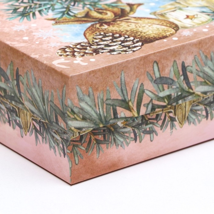 Подарочная коробка сборная Подарочная коробка сборная "Мешочек с елкой", 21 х 15 х 5,7 см