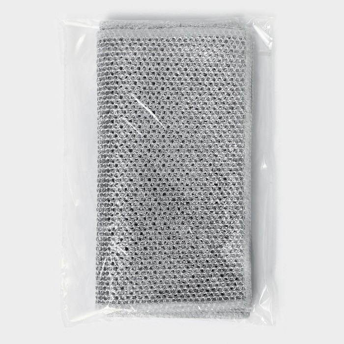 Салфетка для мытья посуды, металлическая, однослойная, 5 шт, 19×19 см Салфетка для мытья посуды, металлическая, однослойная, 5 шт, 19×19 см