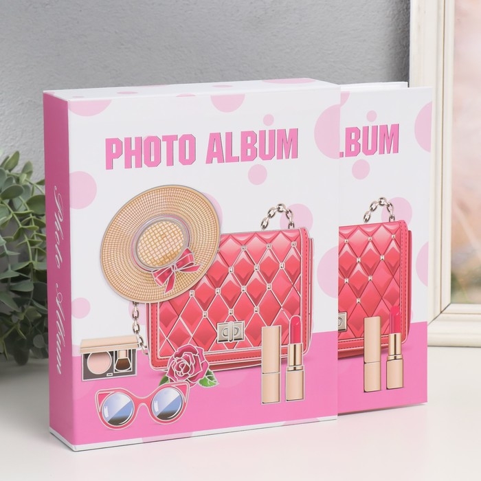 Фотоальбом на 80 фото 10х15 см  Фотоальбом на 80 фото 10х15 см "Женские штучки" в коробке МИКС 5,2х19х23 см