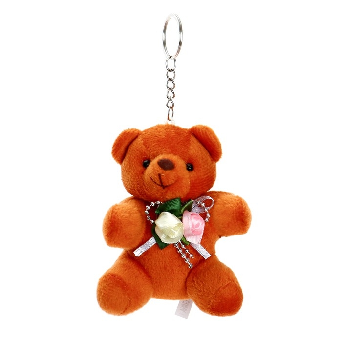 Брелок &laquo;Мишка с цветами&raquo;, цвета МИКС