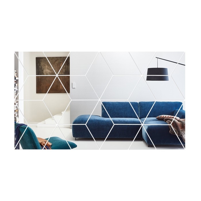 Наклейки интерьерные Наклейки интерьерные "Куб", зеркальные, декор настенный, панно 51 х 90 см, 28 эл