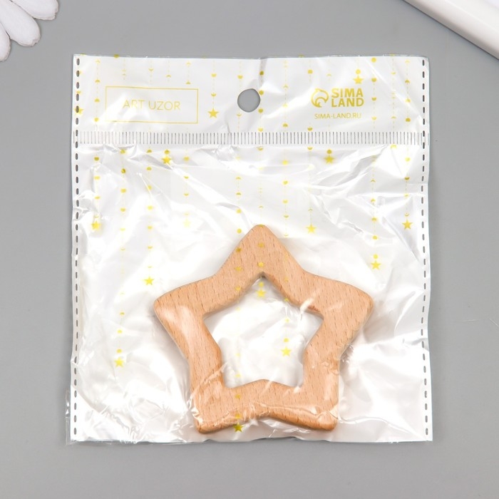 Бусина для творчества дерево Бусина для творчества дерево "Звезда" 7,2х7 см