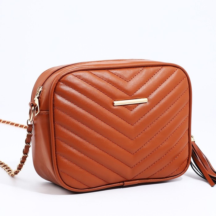 Сумка кросс-боди на молнии, цвет рыжий Сумка кросс-боди на молнии, цвет рыжий