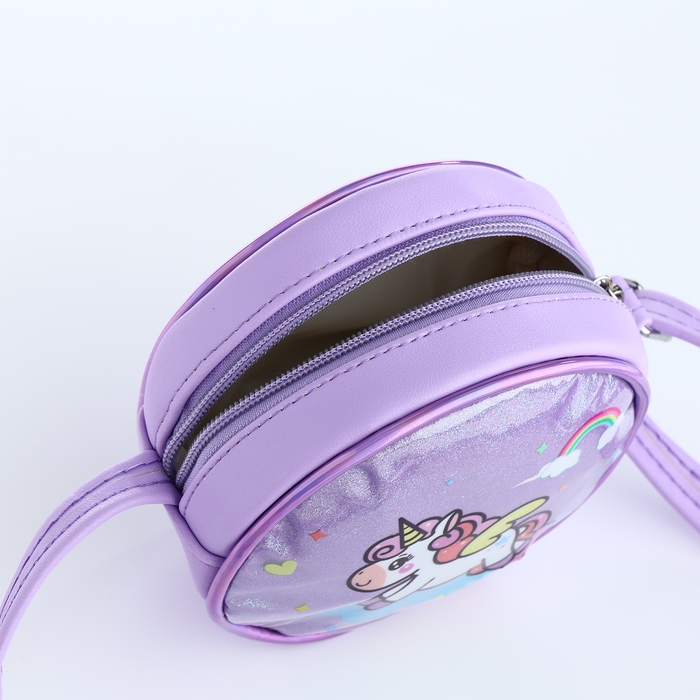 Сумка детская для девочки на молнии «Выбражулька», цвет сиреневый