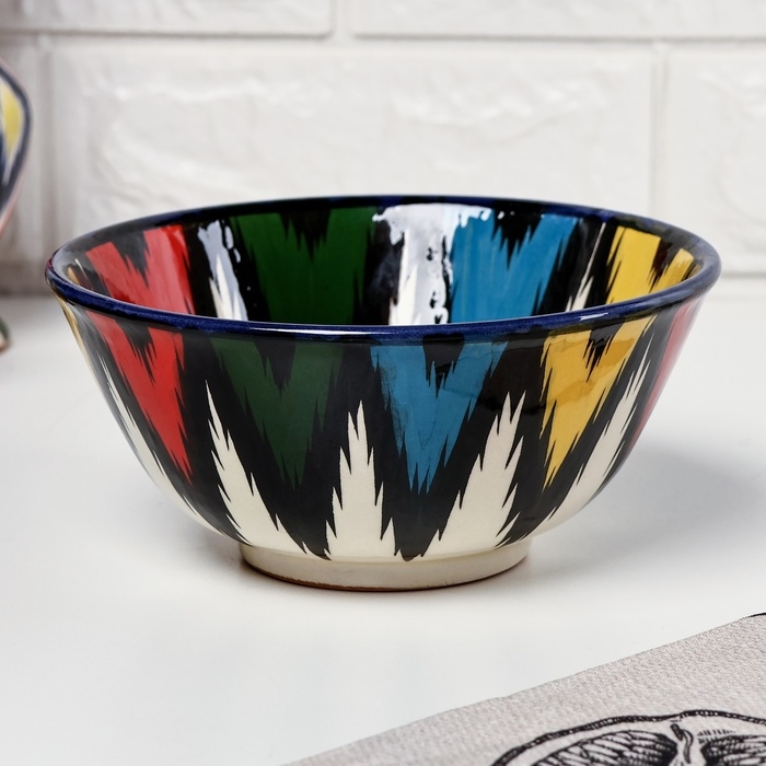 Набор салатников Риштанская керамика Набор салатников Риштанская керамика "Атлас", 15 см, 3 шт, в подарочной упаковке