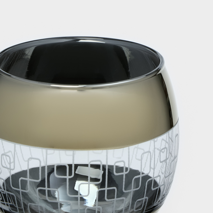Набор бокалов «Геометрия», 290 мл, с гравировкой и напылением, 6 шт, цвет напыления золотой Набор бокалов «Геометрия», 290 мл, с гравировкой и напылением, 6 шт, цвет напыления золотой