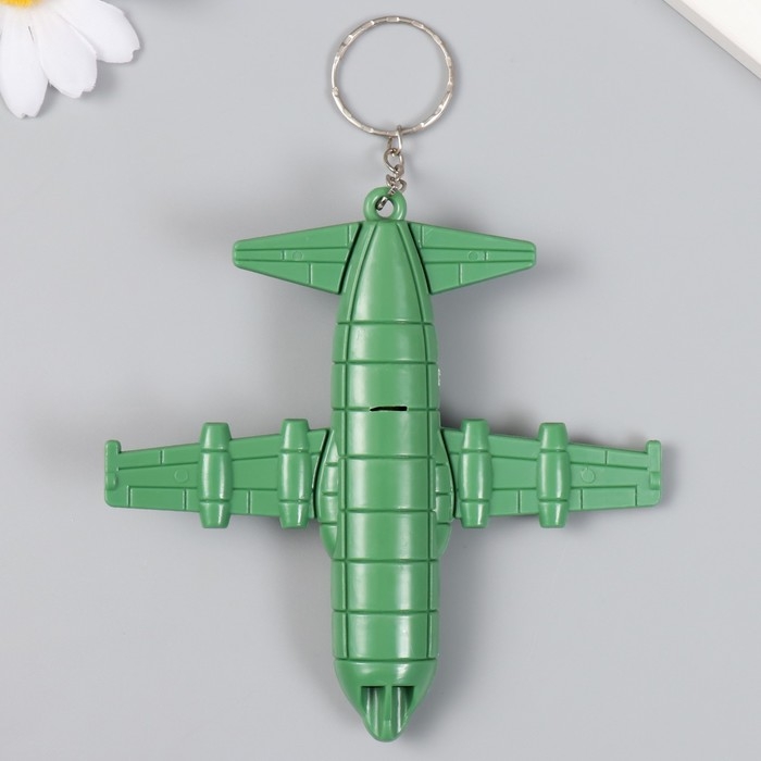 Фонарик свет на кольце Фонарик свет на кольце "Военный самолет" мигает, 3 режима, ультрафиолет, лазер 10х11 см