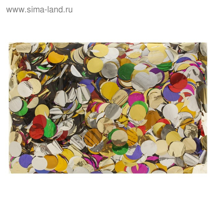 Наполнитель для шара «Конфетти круг», d=2.5 см, фольга, цвет МИКС, 500 г Наполнитель для шара «Конфетти круг», d=2.5 см, фольга, цвет МИКС, 500 г