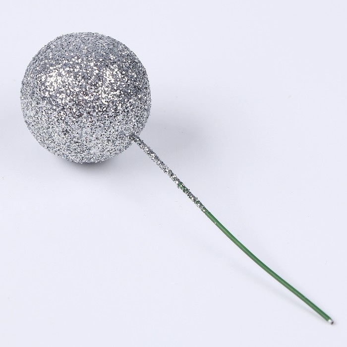 Фигурка для поделок и декора на проволоке «Шар», набор 15 шт., размер 1 шт. — 3 × 9 см, цвет серебро Фигурка для поделок и декора на проволоке «Шар», набор 15 шт., размер 1 шт. — 3 × 9 см, цвет серебро