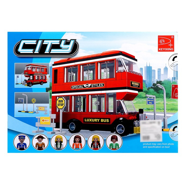 Конструктор «Двухэтажный автобус», 282 детали Конструктор «Двухэтажный автобус», 282 детали