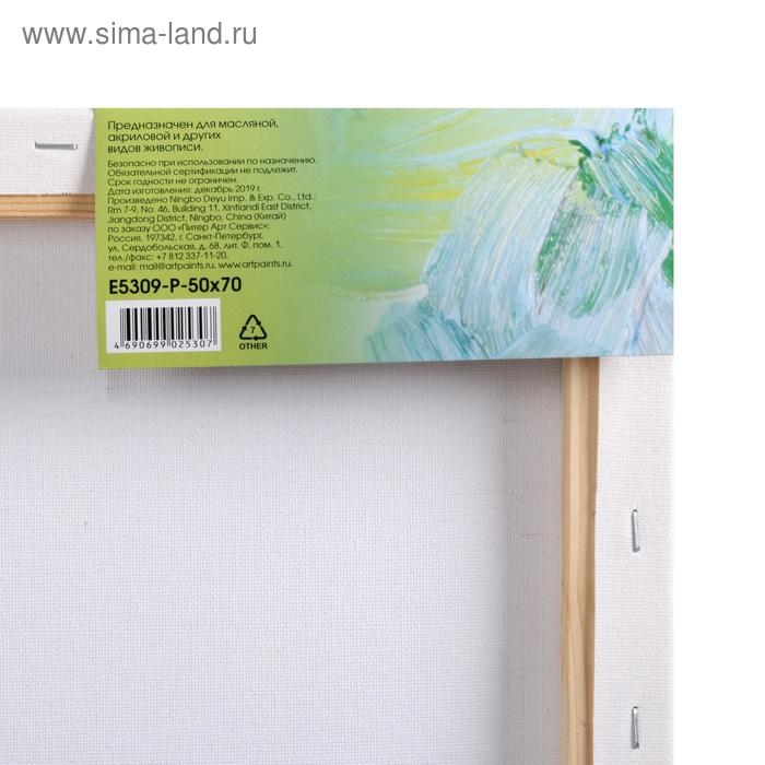 Холст на подрамнике, хлопок 100%, 50 х 70 х 1.8 см, акриловый грунт, мелкозернистый, 280 г/м² Холст на подрамнике, хлопок 100%, 50 х 70 х 1.8 см, акриловый грунт, мелкозернистый, 280 г/м²