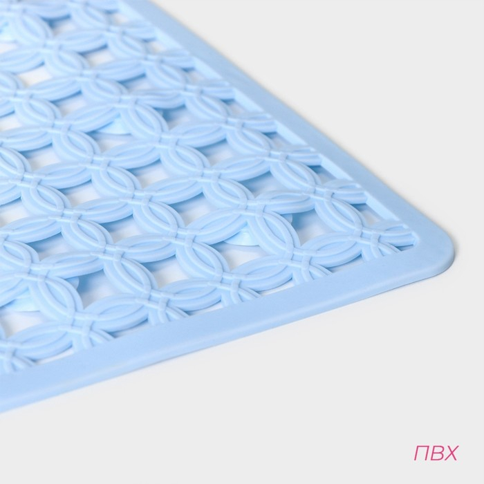 Коврик противоскользящий в ванну на присосках Доляна «Клеточка», 50×50 см, цвет МИКС