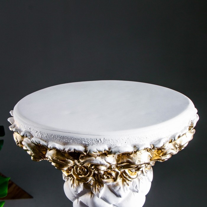 Колонна Колонна "Розы" белое золото, 85х40х40см