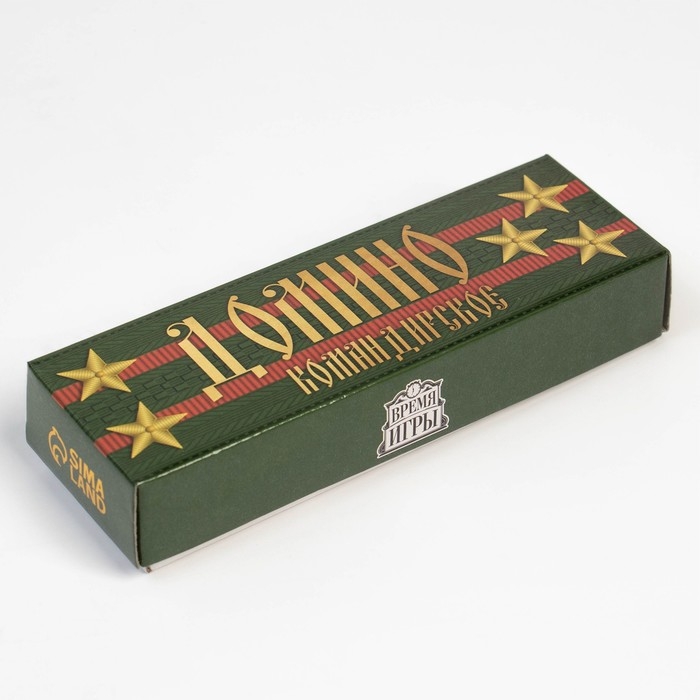 Домино Время Игры  Домино Время Игры "Командирское", костяшка 3.7 х 1.9 см, 14.7 х 5 х 2.7 см