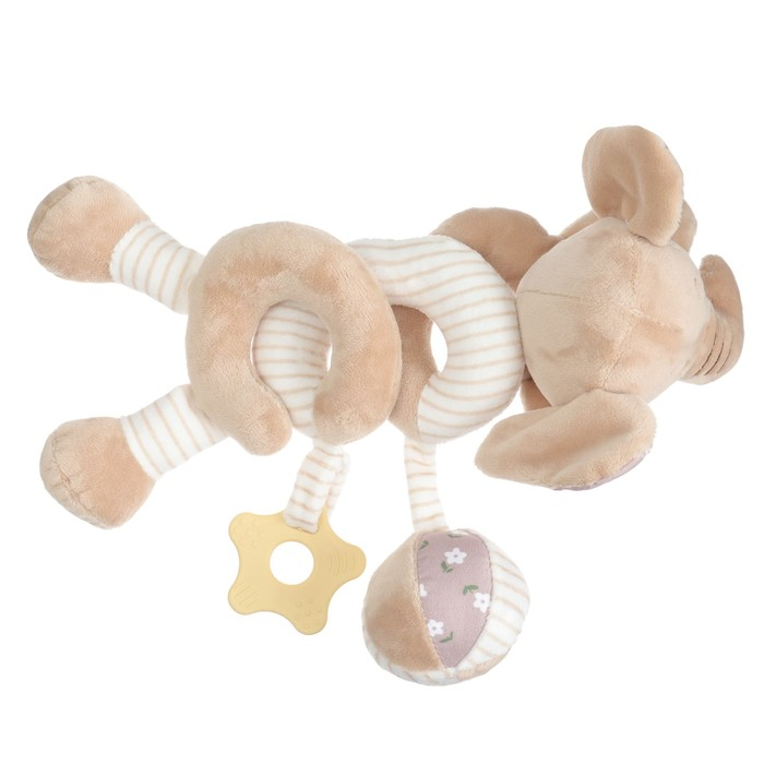 Растяжка - спираль с игрушками дуга на коляску / кроватку для малышей 0+ «Слоник Няша», Крошка Я Растяжка - спираль с игрушками дуга на коляску / кроватку для малышей 0+ «Слоник Няша», Крошка Я